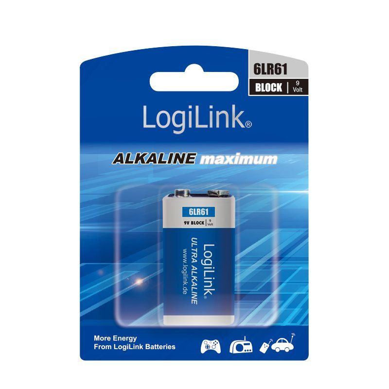 LogiLink compatible Block Batterie x 6LR61 - Alkalisch