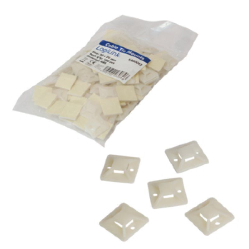 LogiLink KAB0042 cable tie mount Beige ABS synthetics 100 pc(s)