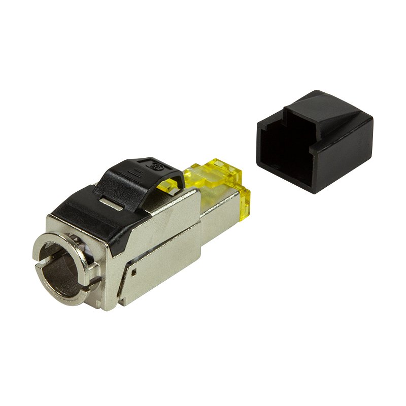 LogiLink MP0081 wire connector RJ45 Black, Metallic