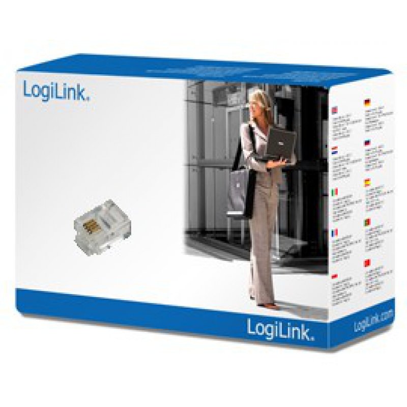 LogiLink RJ11 connecteur de fils Transparent
