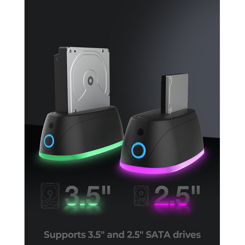 ICY BOX IB-1124L-C3 USB 3.2 Gen 1 (3.1 Gen 1) Type-B Noir