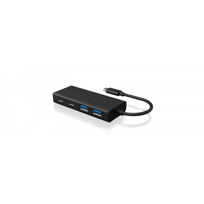 ICY BOX IB-HUB1426-CPD USB 3.2 Gen 1 (3.1 Gen 1) Type-C 5000 Mbit/s Black
