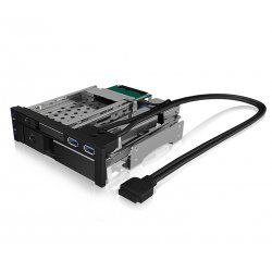 ICY BOX IB-174SSK-U 13,3 cm (5.25") Plateau de stockage de disques Noir