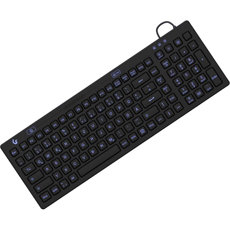 KeySonic KSK-6031INEL clavier USB QWERTZ Allemand Noir