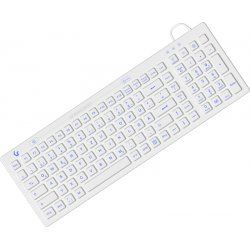 KeySonic KSK-6031INEL clavier USB QWERTZ Allemand Blanc
