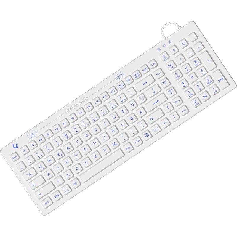 KeySonic KSK-6031INEL clavier USB QWERTZ Allemand Blanc