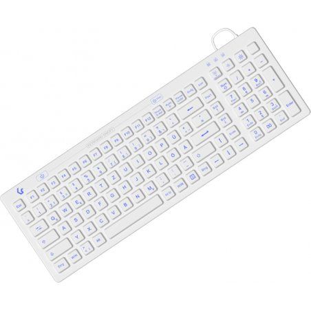 KeySonic KSK-6031INEL clavier USB QWERTZ Allemand Blanc