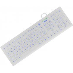 KeySonic KSK-8031INEL clavier USB QWERTZ Allemand Blanc