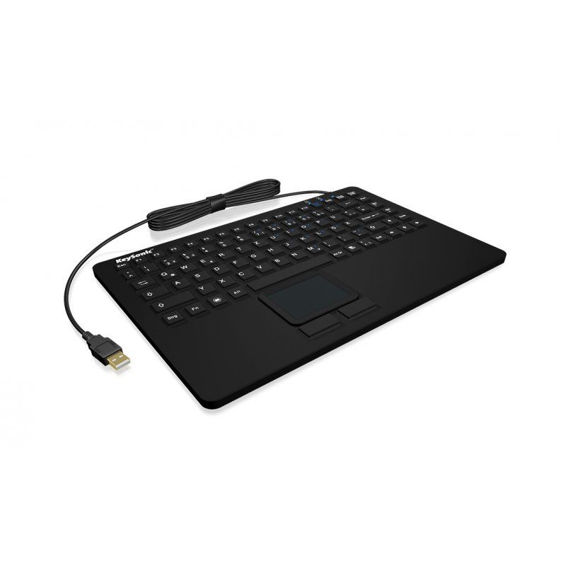 KeySonic KSK-5230IN keyboard USB QWERTZ Swiss Black