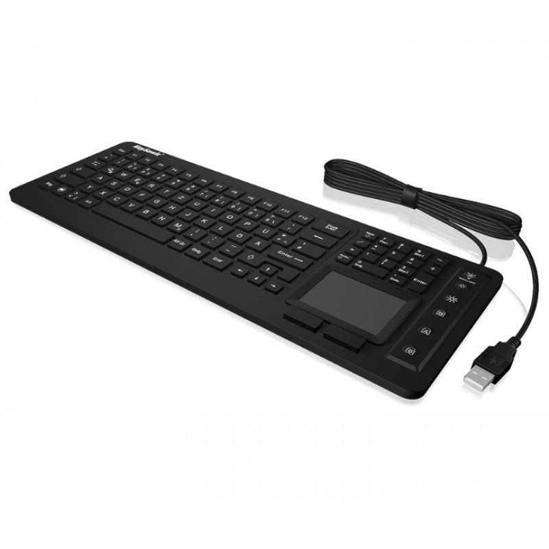 KeySonic KSK-6231INEL keyboard USB QWERTZ Swiss Black
