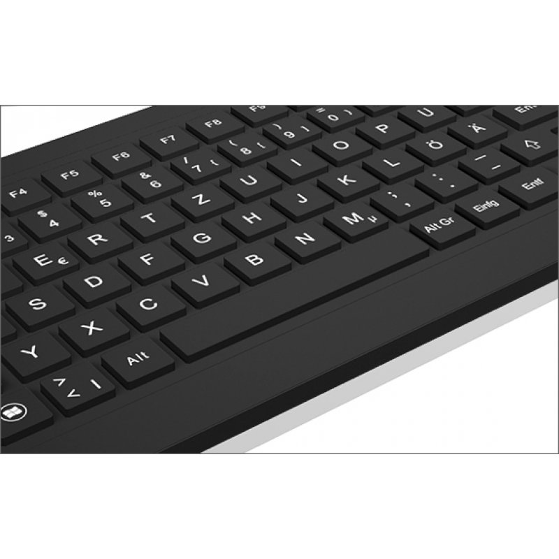 KeySonic KSK-6231INEL clavier USB QWERTZ Allemand Noir
