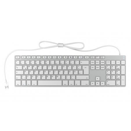 KeySonic KSK-8022BT clavier Bluetooth QWERTZ Allemand Argent
