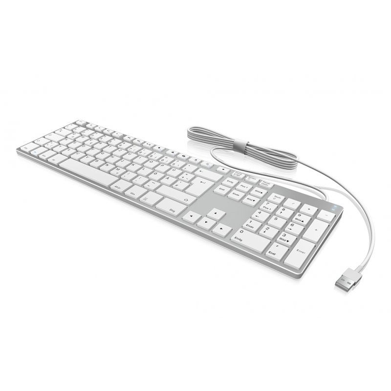 KeySonic KSK-8022BT clavier Bluetooth QWERTZ Allemand Argent