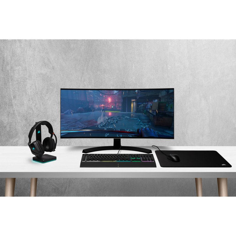 Corsair K55 RGB PRO keyboard USB QWERTZ German Black