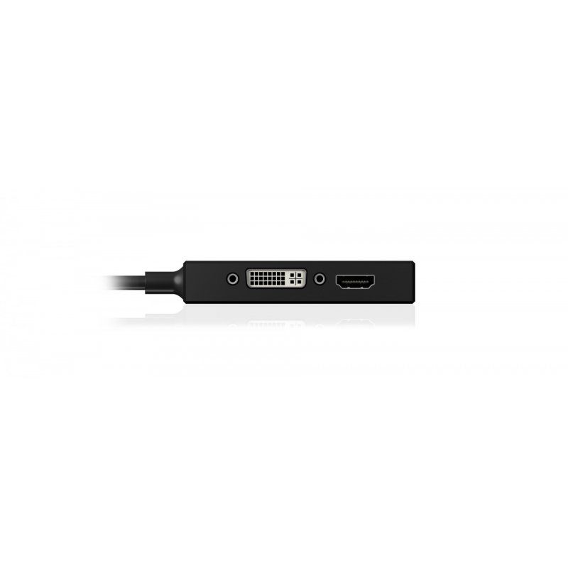 ICY BOX IB-AC1032 Mini DisplayPort DVI-D + VGA (D-Sub) + HDMI Black