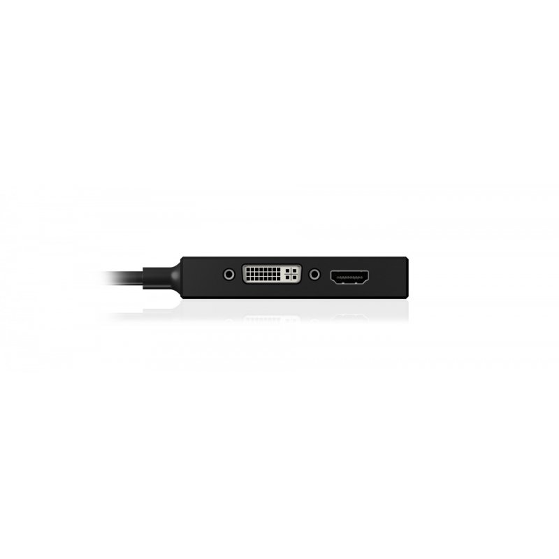 ICY BOX IB-AC1032 Mini DisplayPort DVI-D + VGA (D-Sub) + HDMI Noir
