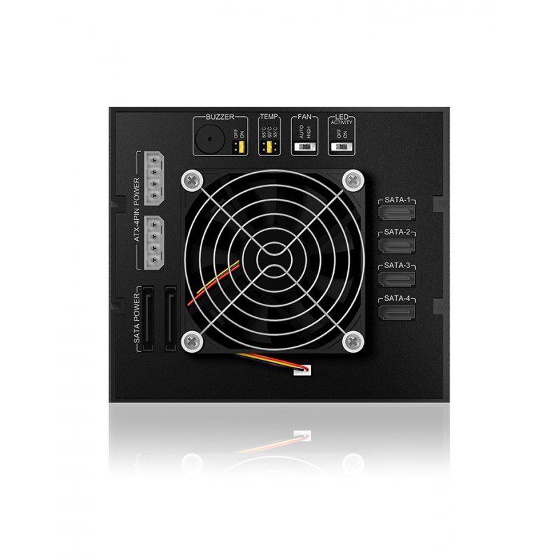 ICY BOX IB-564SSK 3x 5,25" Plateau de stockage de disques Noir