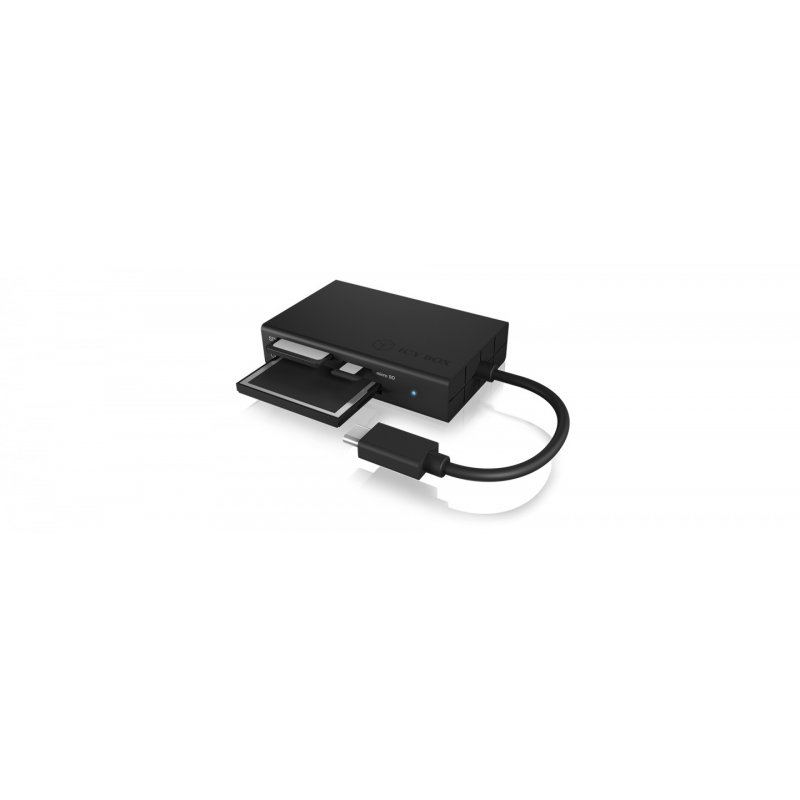 ICY BOX IB-CR401-C3 lecteur de carte mémoire USB 3.2 Gen 1 (3.1 Gen 1) Type-C Noir