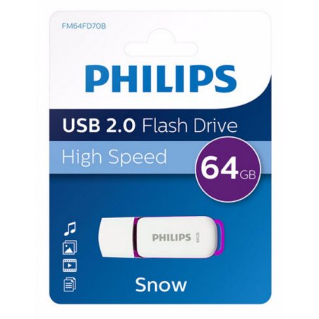 Philips FM64FD70B USB flash drive 64 GB USB Type-A 2.0 Purple, White
