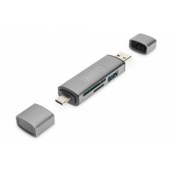 Digitus Hub à double lecteur de carte USB-C™ USB 3.0, OTG