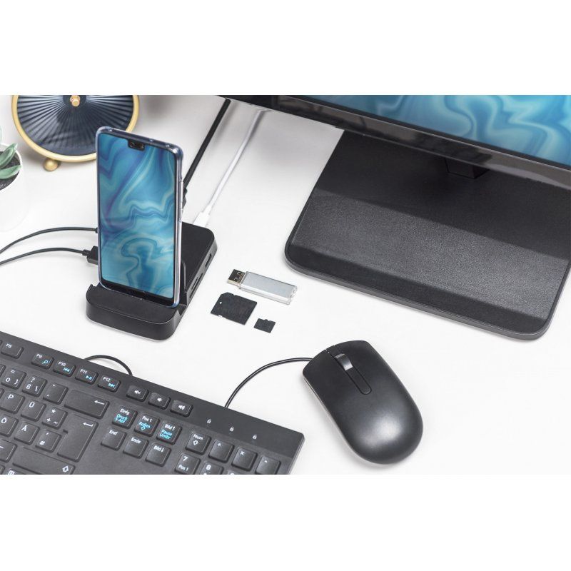 Digitus USB-C™ Smartphone Docking Station, 7 Port