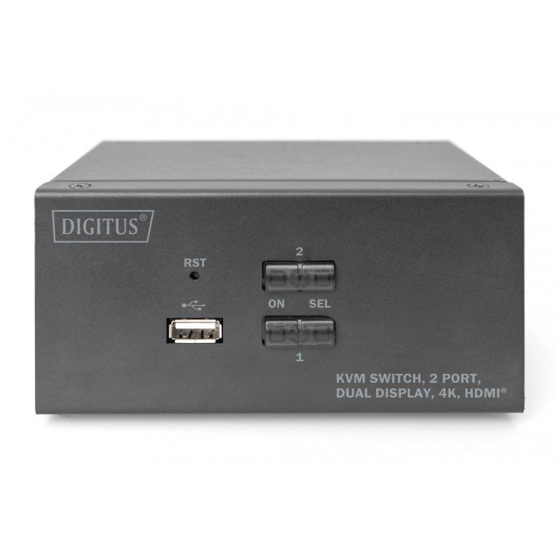DIGITUS DS-12860 - KVM-/Audio-/USB-Switch - 2 Anschlüsse