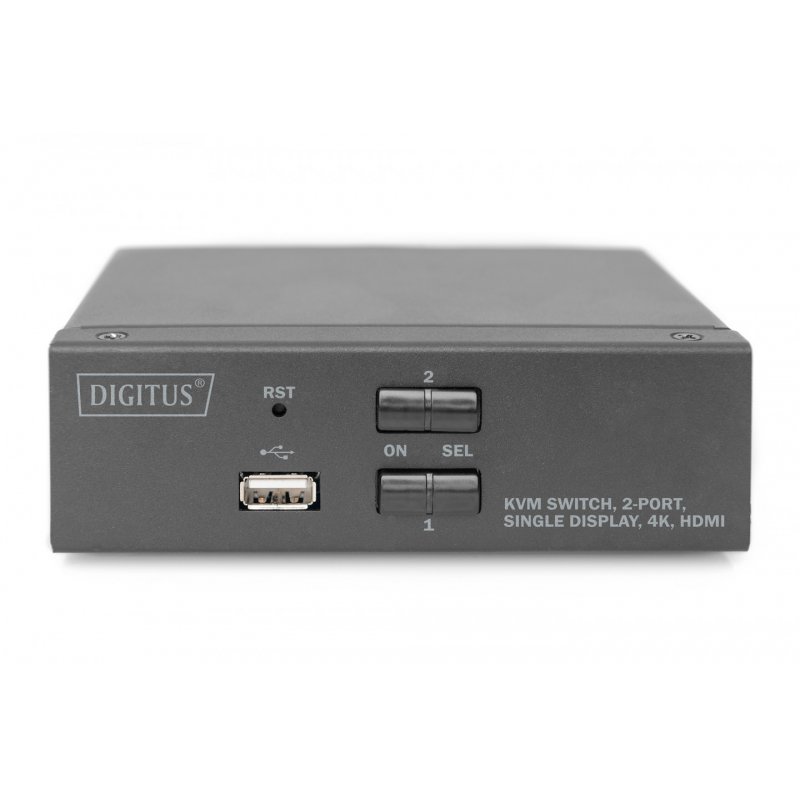 Digitus KVM Switch, 2 Port, Single Display, 4K, HDMI