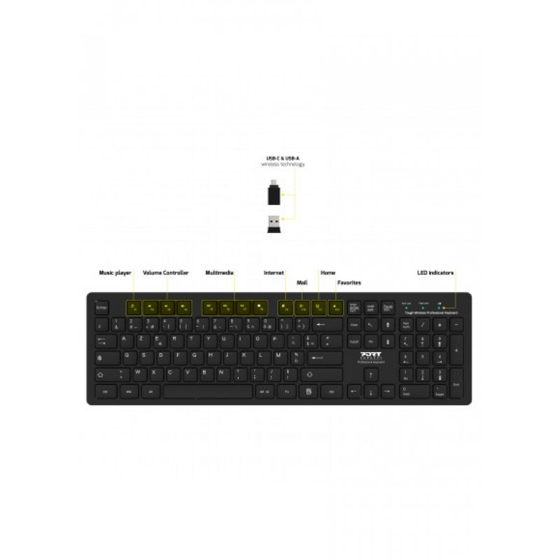 FR OFFICE KEYBOARD TOUGH WIRELESS FR
