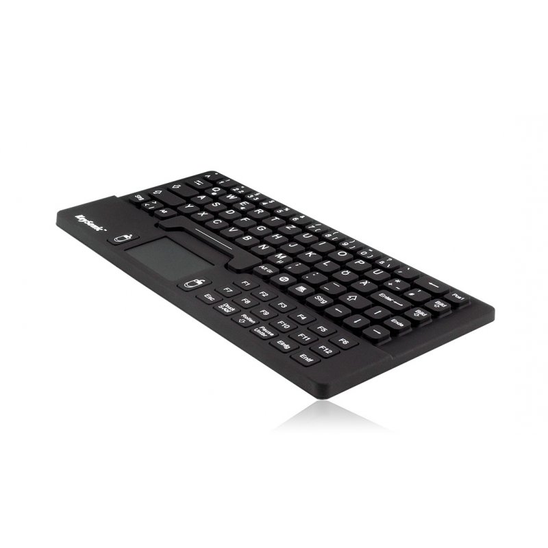 RaidSonic compatible KeySonic KSK 5031IN - Tastatur - mit Touchpad - US - English / German - Schwarz