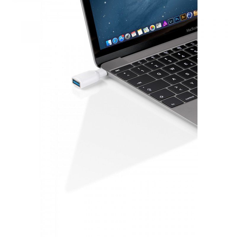 Adaptateur USB 3.0 Type C Goobay compatible vers USB 3.0 Type A (Blanc)