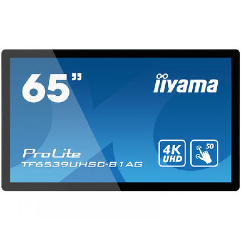 iiyama TF6539UHSC-B1AG Signage Display Interactive flat panel 165.1 cm (65") LCD 500 cd/m² 4K Ultra HD Black Touchscree