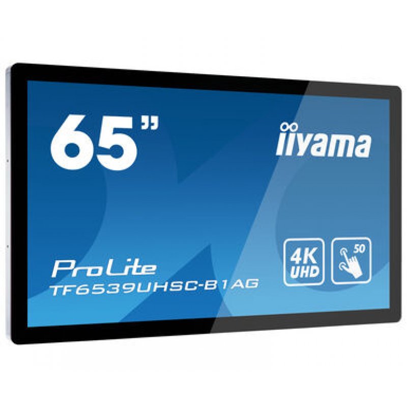 iiyama TF6539UHSC-B1AG Signage Display Interactive flat panel 165.1 cm (65") LCD 500 cd/m² 4K Ultra HD Black Touchscree