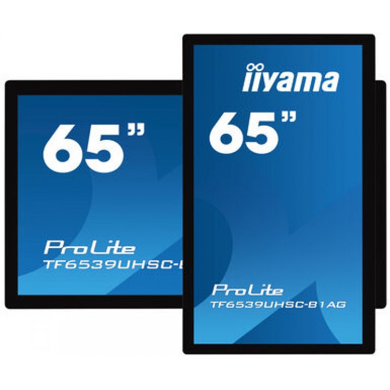 iiyama TF6539UHSC-B1AG Signage Display Interactive flat panel 165.1 cm (65") LCD 500 cd/m² 4K Ultra HD Black Touchscree
