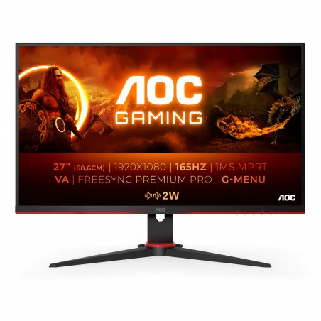 AOC 27G2SAE/BK écran plat de PC 68,6 cm (27") 1920 x 1080 pixels Full HD LED Noir, Rouge
