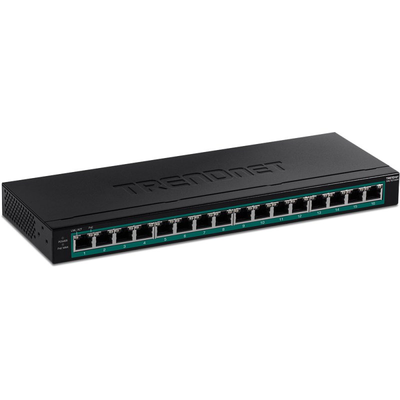 Trendnet TPE-TG160H commutateur réseau Non-géré Gigabit Ethernet (10/100/1000) Connexion Ethernet, supportant l'alime