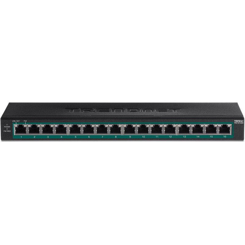 Trendnet TPE-TG160H commutateur réseau Non-géré Gigabit Ethernet (10/100/1000) Connexion Ethernet, supportant l'alime