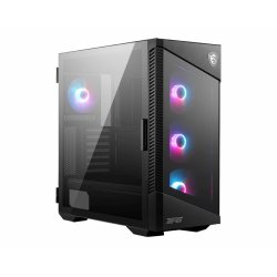 MSI MPG VELOX 100R Mid Tower Gaming Computer Case 'Black, 4x 120mm ARGB Fans, 1-6 ARGB Hub, ARGB light strip, USB Type-C