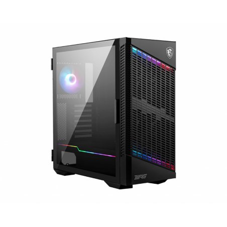 MSI MPG VELOX 100P AIRFLOW Mid Tower Gaming Computer Case 'Black, 3x 120mm Fan + 1x 120mm ARGB Fan, ARGB light strip, US