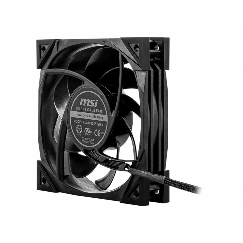 MSI MEG SILENT GALE P12 système de refroidissement d’ordinateur Boitier PC Ventilateur 12 cm Vert