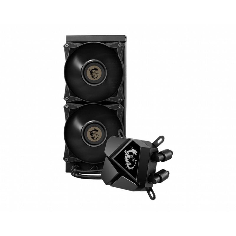 MSI MAG CORELIQUID P240 Liquid CPU Cooler '240mm Radiator, 2x 120mm PWM Fan, Compatible with Intel and AMD Platforms, La