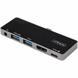 StarTech.com Adaptateur Multiport USB-C - USB-C vers 4K 60Hz HDMI 2.0 - Power Delivery Passthrough 100W - Hub USB 3.0 3 