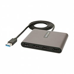 StarTech.com Adaptateur USB 3.0 vers 4x HDMI - Carte Vidéo & Graphique Externe - Convertisseur USB Type-A vers Quadrupl