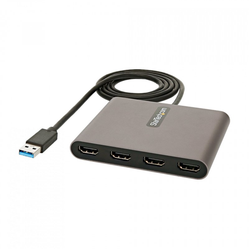 StarTech.com USB 3.0 to 4x HDMI Adapter - External Video & Graphics Card - USB Type-A to Quad HDMI Display Adapter Dongl