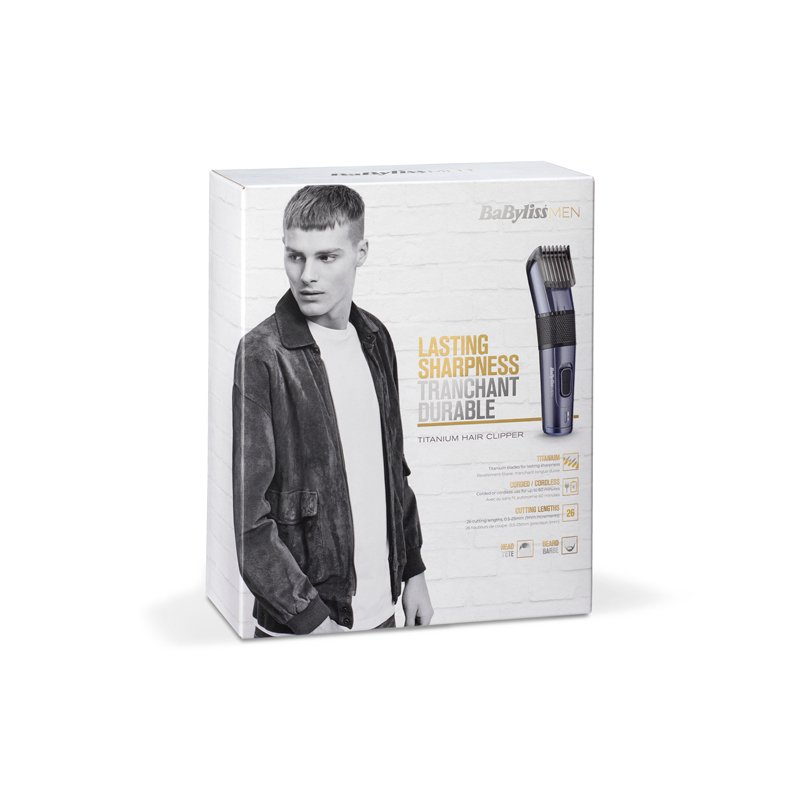 BaByliss E976E hair trimmers/clipper Black, Titanium 26