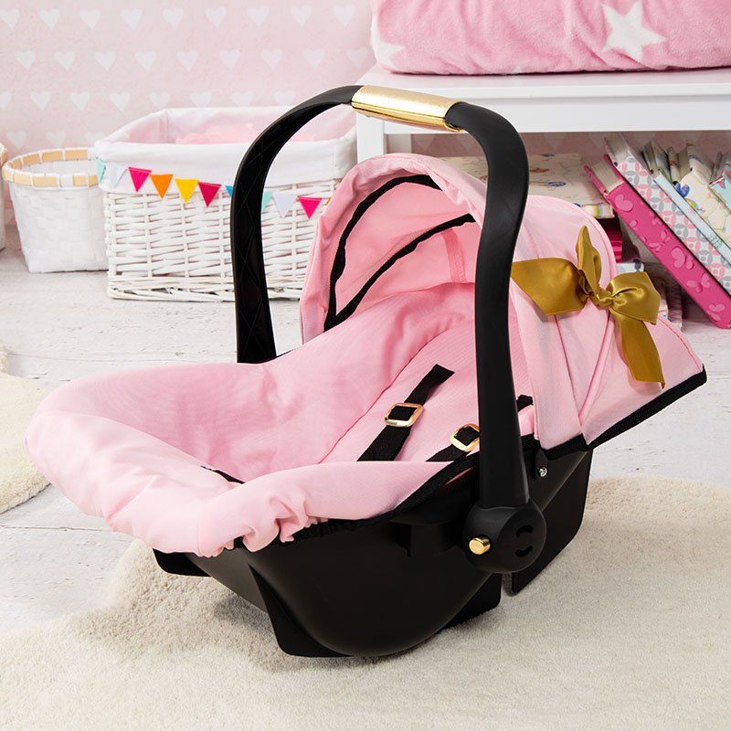 Bayer - Deluxe Car Seat with Cannopy - Gold Bow (67990AA)