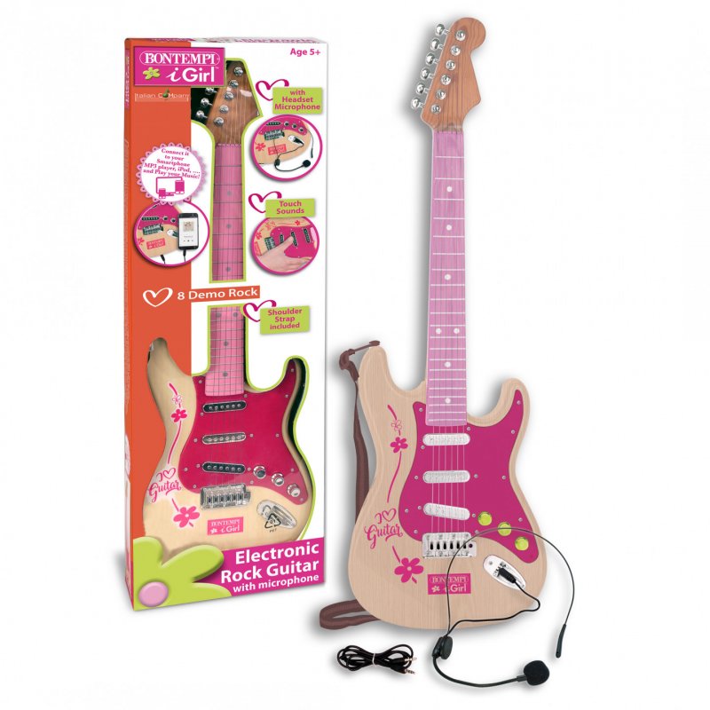 Bontempi - Pink electronic rock guitar (241371)