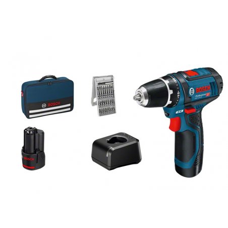 Bosch compatible - GSR 12V-15 - Cordless Drill Driver - Complete Set