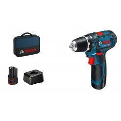 Bosch Akku-Bohrschrauber 12 V Li-Ion 1300 tr/min Noir, Bleu, Rouge