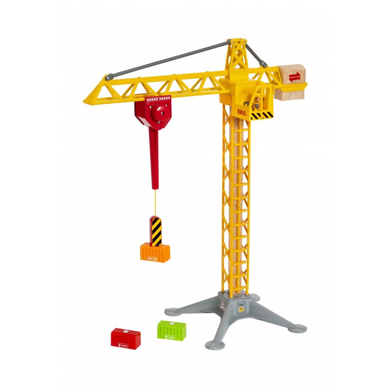 BRIO compatible - Construction Crane with Lights (33835)