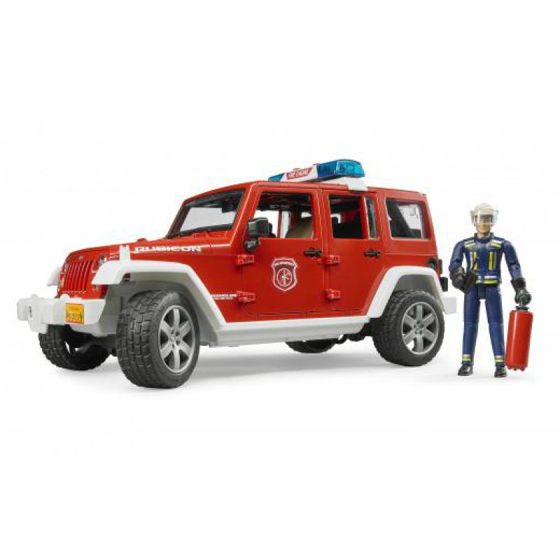 Bruder - Jeep Wrangler Unlimited Rubicon Fire Dept vehicle with fireman (BR2528)